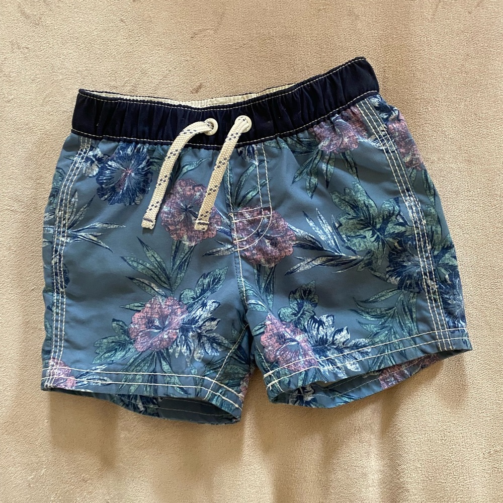 Baby boy swim trunks. Runs small.